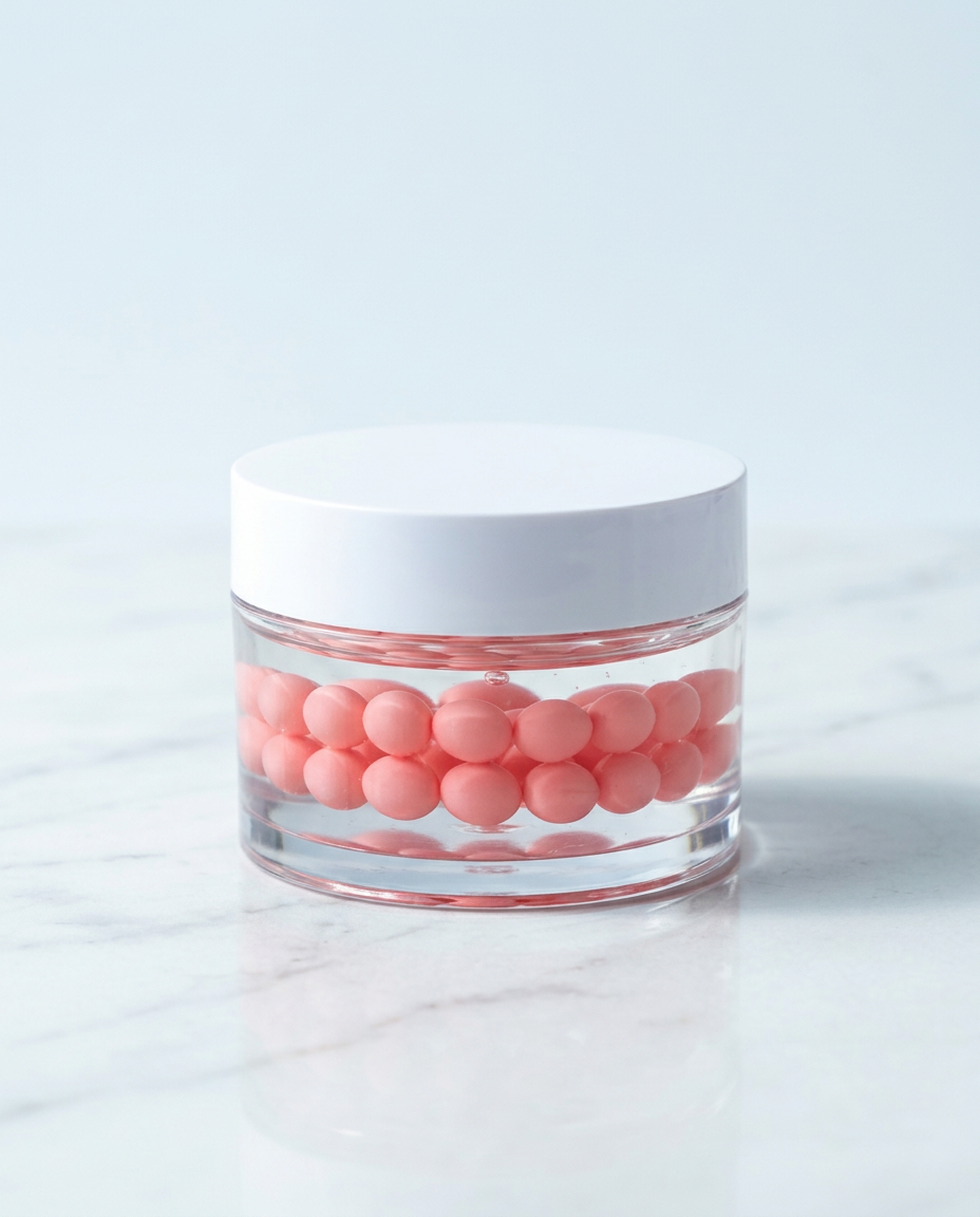 Rejuvenate PDRN Capsule Crème in a plain clear capsule jar